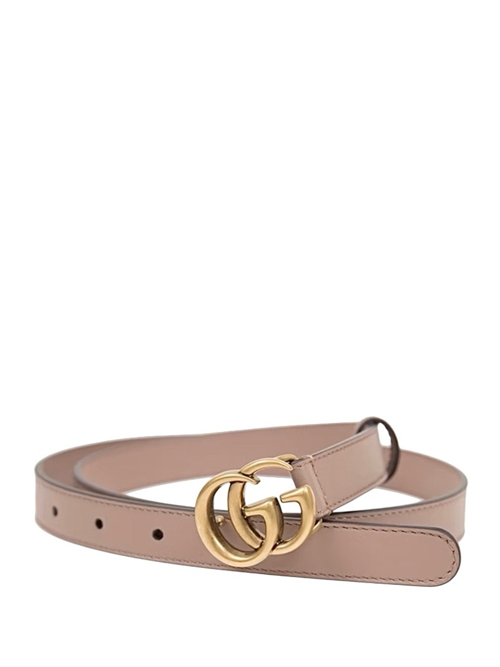 Gucci Dusty Pink Gold 20mm Double G Buckle Belt